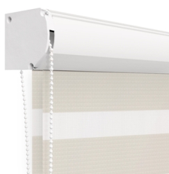 Roleta dzień - noc w kasecie z prowadnicam KOŚĆ SŁONIOWA